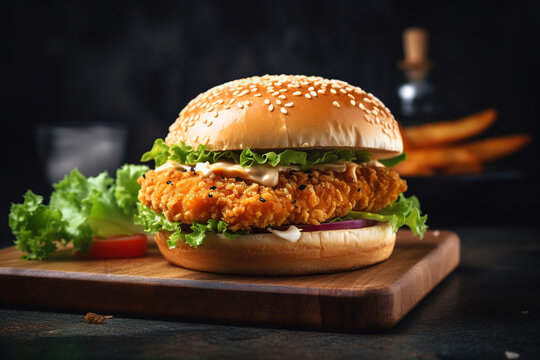 Classic Cheesy Chicken Burger image