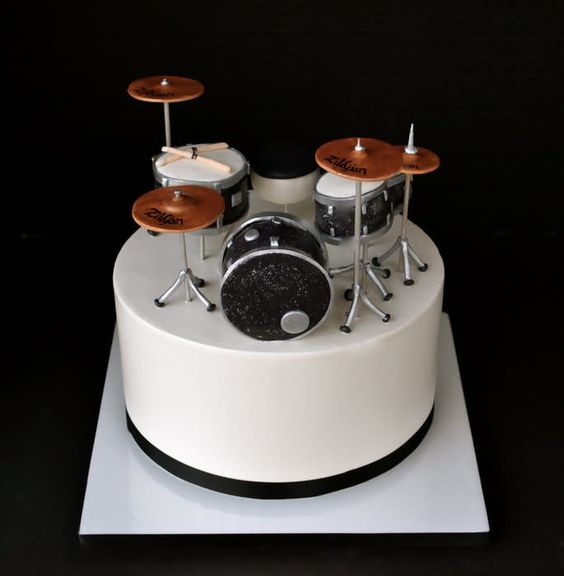 Drum Fondant Cake image