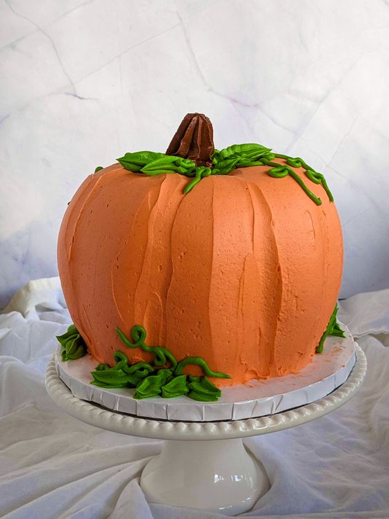 Pumpkin Cream Fondant Cake image