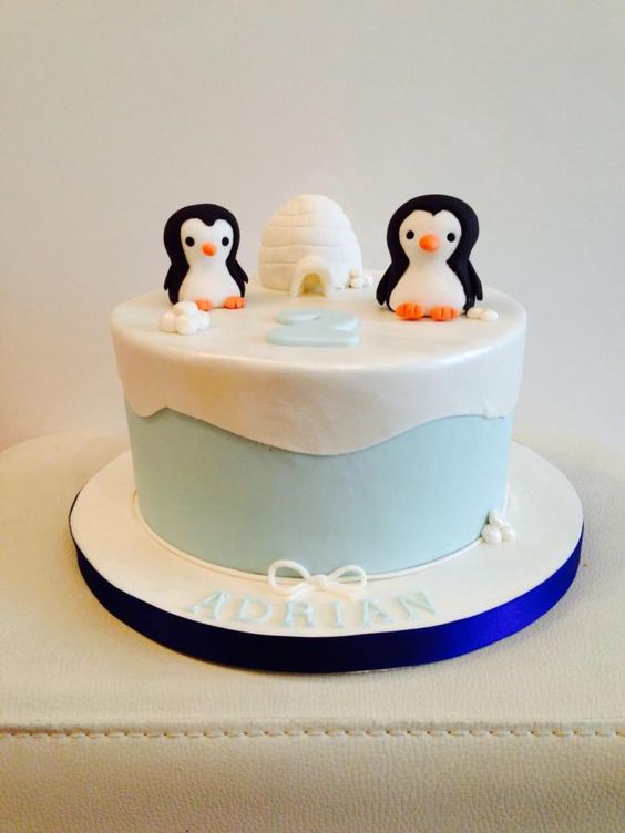 Small Igloo Fondant Cake image