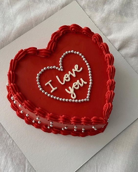 Valentines Day Red Cake image